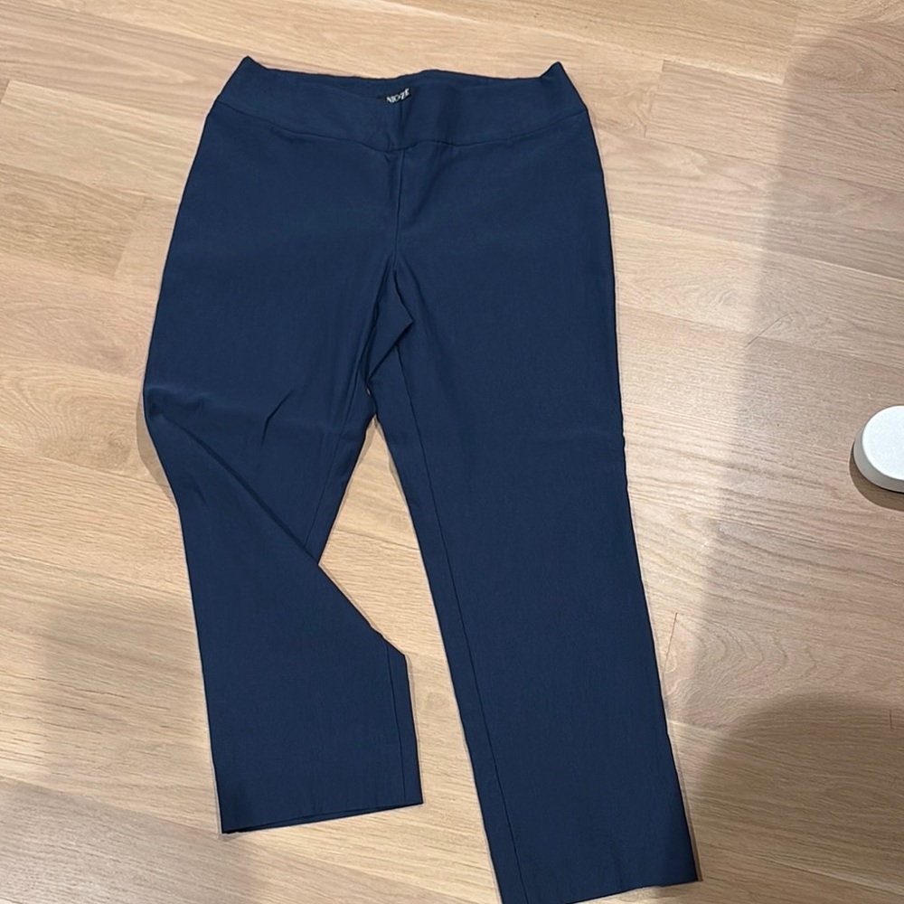 NIC+ZOE Navy Straight-Leg Pants